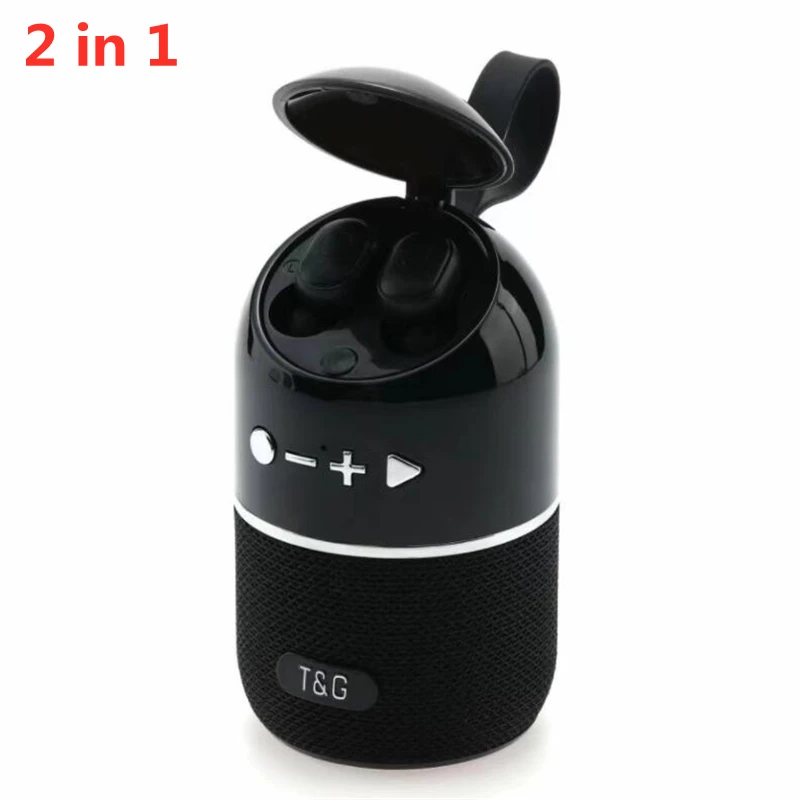 

2 in 1 Wireless Speaker Bluetooth 5.0 Earphones TWS Sports Earbuds Stereo Outdoor Loudspeaker With Microphone For Smartphones