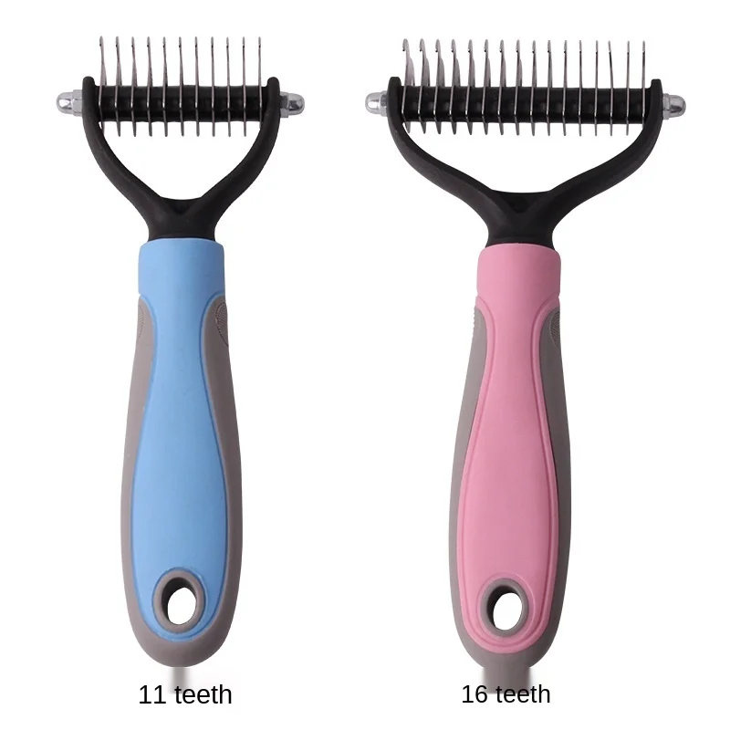 Расческа для домашних животных двухсторонняя расческа из нержавеющей стали с