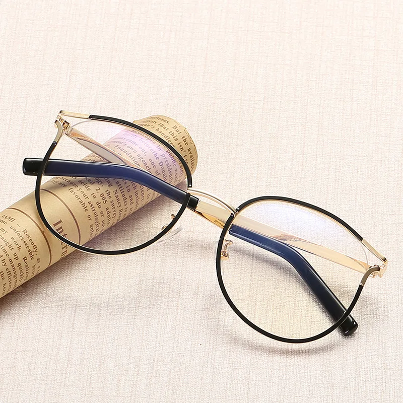 Zerosun оправа для очков женские круглые винтажные очки прозрачные девушек