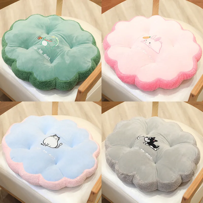 

New Creative Cute Padded Cushion Cartoon Flower Round Cushion Chair Cushion Student Stool Cushion Birthday Christmas Gift