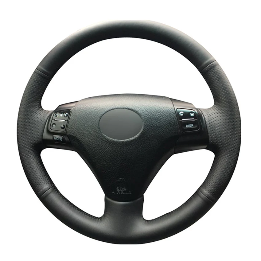 

Black Artificial Leather Hand-stitched No-slip Car Steering Wheel Cover for Lexus GS300 2004-2007 ES250 2005