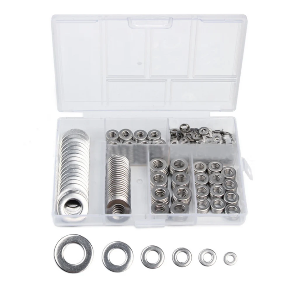 

660 Pcs Stainless Steel M3 M4 M5 M6 M8 M10 Washer Spacers Kit Screw Bolt Fastener Metalwork