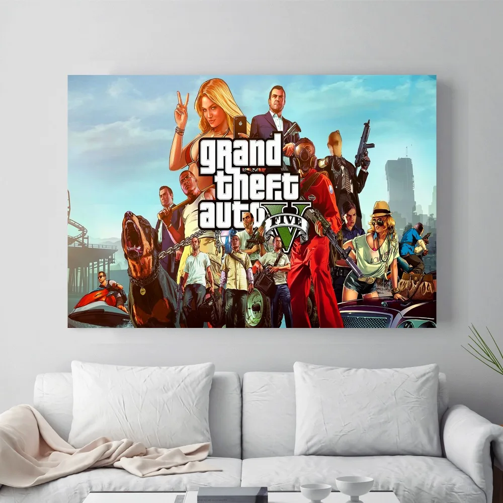 Сексуальная Картина на холсте GTA 5 постер с художественным принтом настенные