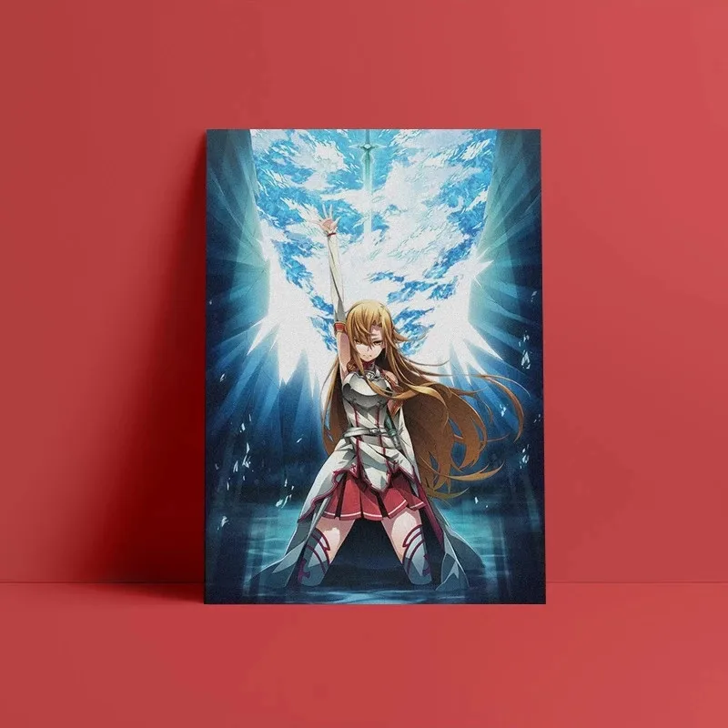 

Hd Prints Sword Art Online Canvas Painting Wall Art Epic Asuna Poster Home Decor Bedroom Background Modular Anime Pictures Frame