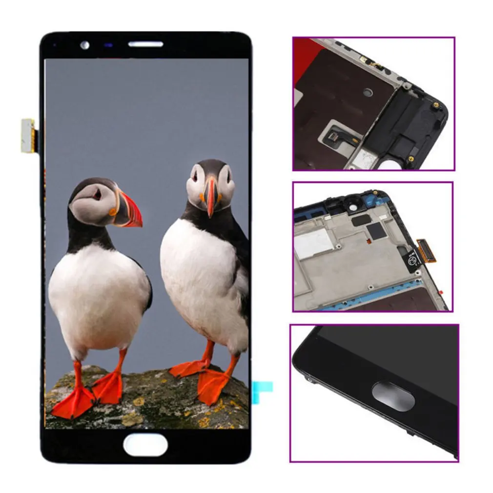 Для Oneplus 3/3t A3000 A3003/5 A5000/One A0001 ЖК-дисплей с сенсорным экраном дигитайзер сборка+ рамка запасные части для экрана