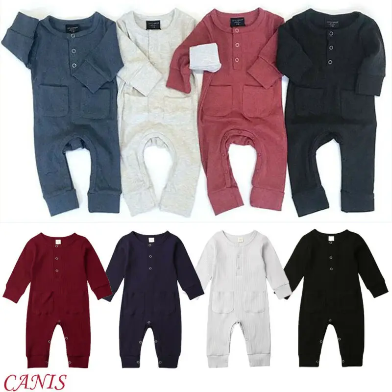 Autumn Winter Baby Kids Boys Infant Long Sleeve Romper Jumpsuit Cotton Clothes Outfit Set 0-24M | - Фото №1