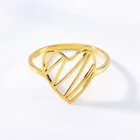 Минимализм кольца в форме сердца для женщин из нержавеющей стали изысканные украшения 2019 Bague Femme Rose Золотое кольцо для пары подарок для подружки невесты BFF