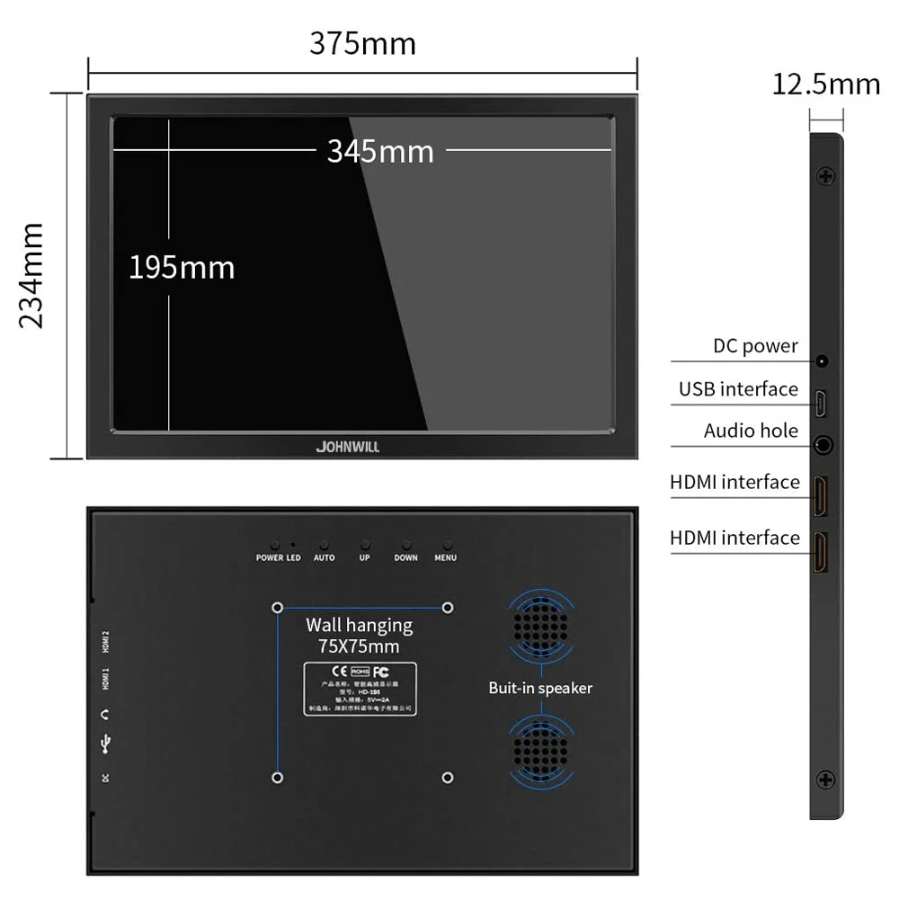 Монитор игровой портативный 13 3 дюйма 1080P USB HDMI для PS4 Xbox 360|Мониторы| |