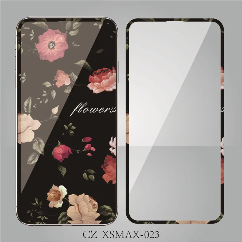 Luruxy цветочный узор спереди защитная пленка из закаленного стекла для iPhone 11 Pro XS MAX