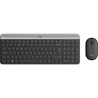 Комплект (клавиатура+мышь) LOGITECH MK470 GRAPHITE, USB, беспроводной, черный 920-009206