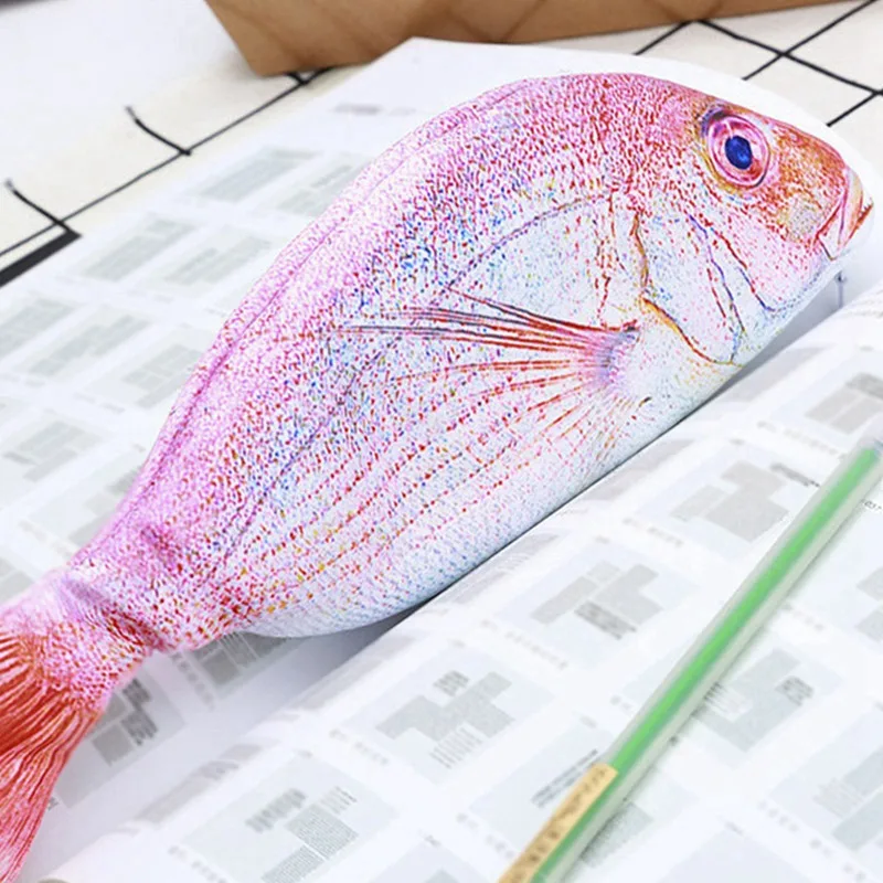 

Make-up Pouch Pen Pencil Case Classroom Desktop Decora Student Stationery Storage Bag Fish Shape Storage Bag Creative Pencil Bag