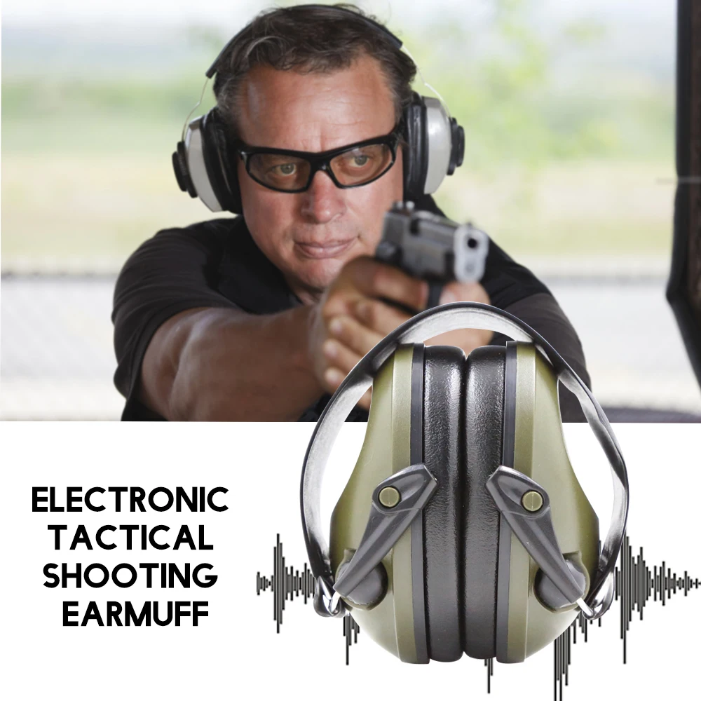 Ear Protector Electronic Tactical Shooting Earmuff Hearing Protection Noise Earplugs Soft Padded Noise Canceling Headset