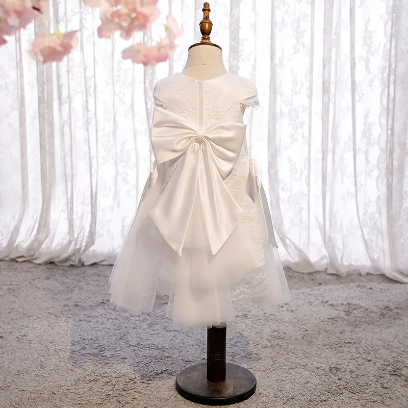 Белое корейское платье принцессы для маленьких девочек на 1-й день рождения