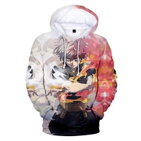 3d hoodies boku no hero manga print round neck sweatshirt fashion trend style new casual polyester unisex material hot sale tops