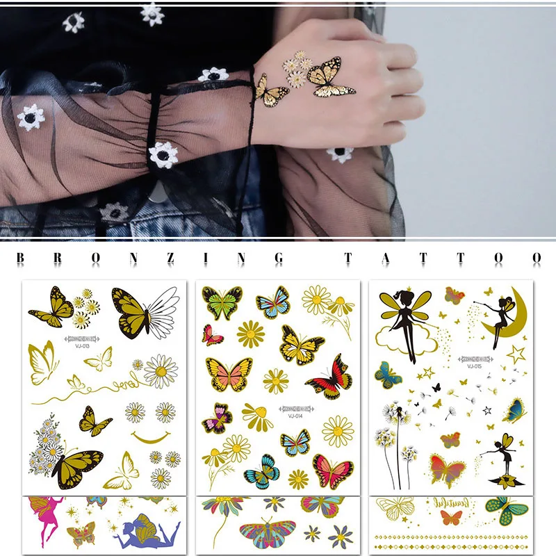 

Butterfly 3D Temporary Tattoo Sticker for Women Girls Body Art Leg Arm Foot Stickers Waterproof Transfer Fake Anime Tattoo