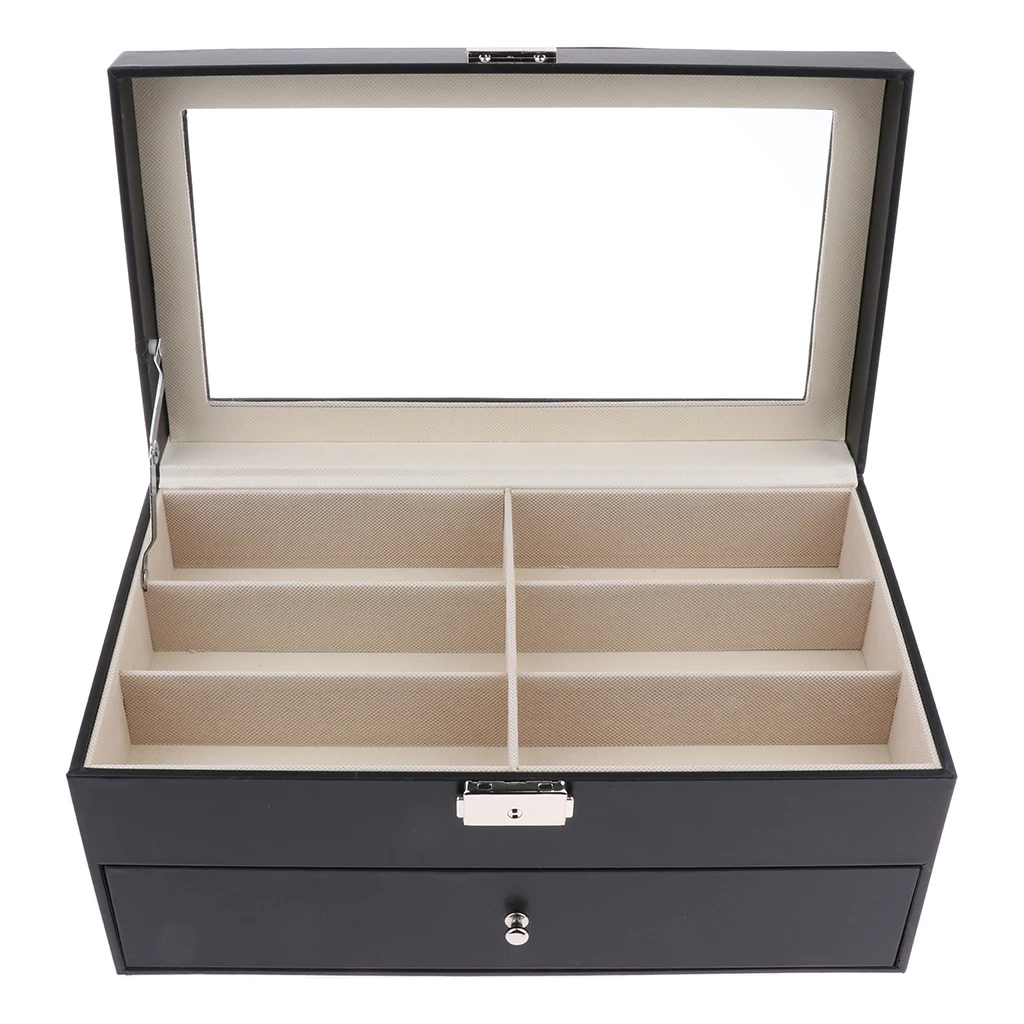 

Sunglass Organizer Eyeglasses Eyewear Display Case Storage Box With Drawer