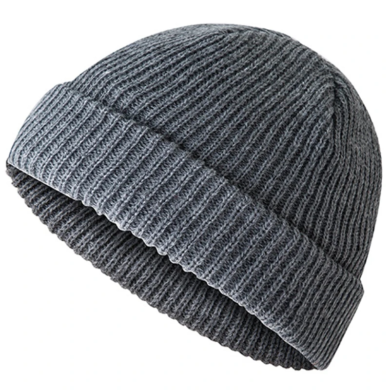 

Winter Hats Outdoor Warm Knitted Hat Men Womens Caps Vintage Solid Color Baggy Headwear Casual Hats for Women