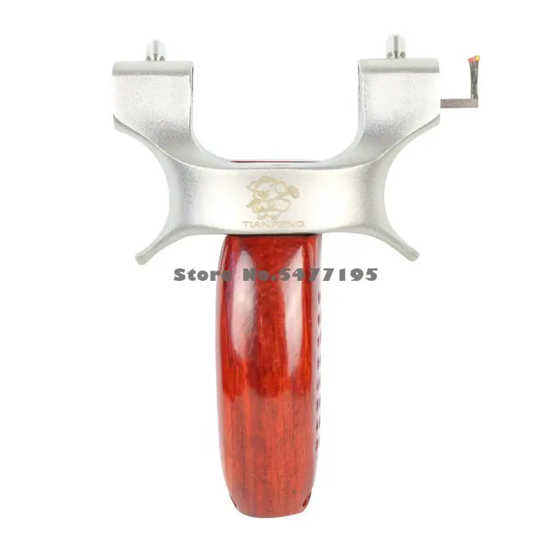 

Powerful Hunting Slingshot Stainless Steel Camshaft Catapult Wood Handle with Rubber Band Outdoor High Precision Shooting Game