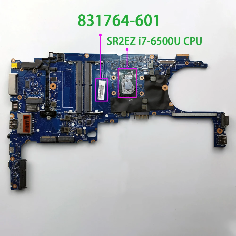 Материнская плата для ноутбука HP EliteBook 820 G3 831764 601 001 501 6050A2892301 MB A01 UMA i7
