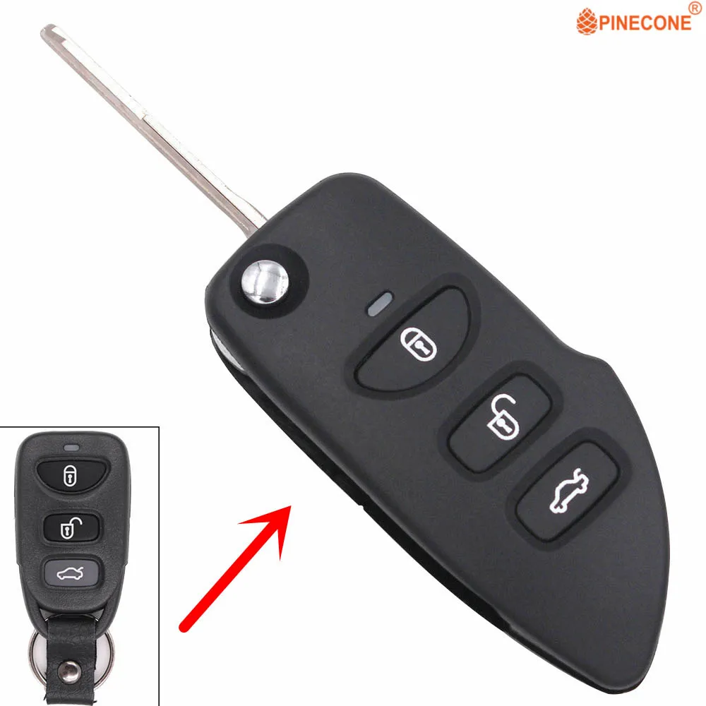 PINECONE для Kia Cerato ключ 3 + 1 кнопки обновления Флип складной автомобильный брелок
