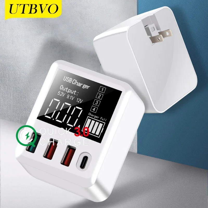 UTBVO Мульти USB 4 портовый Смарт для быстрого настенного зарядного устройства с