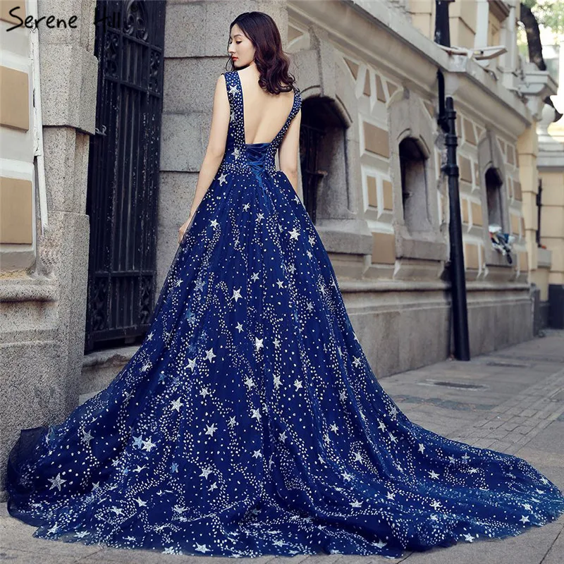 Новинка 2019 высококачественное сексуальное свадебное платье Индиго синего цвета