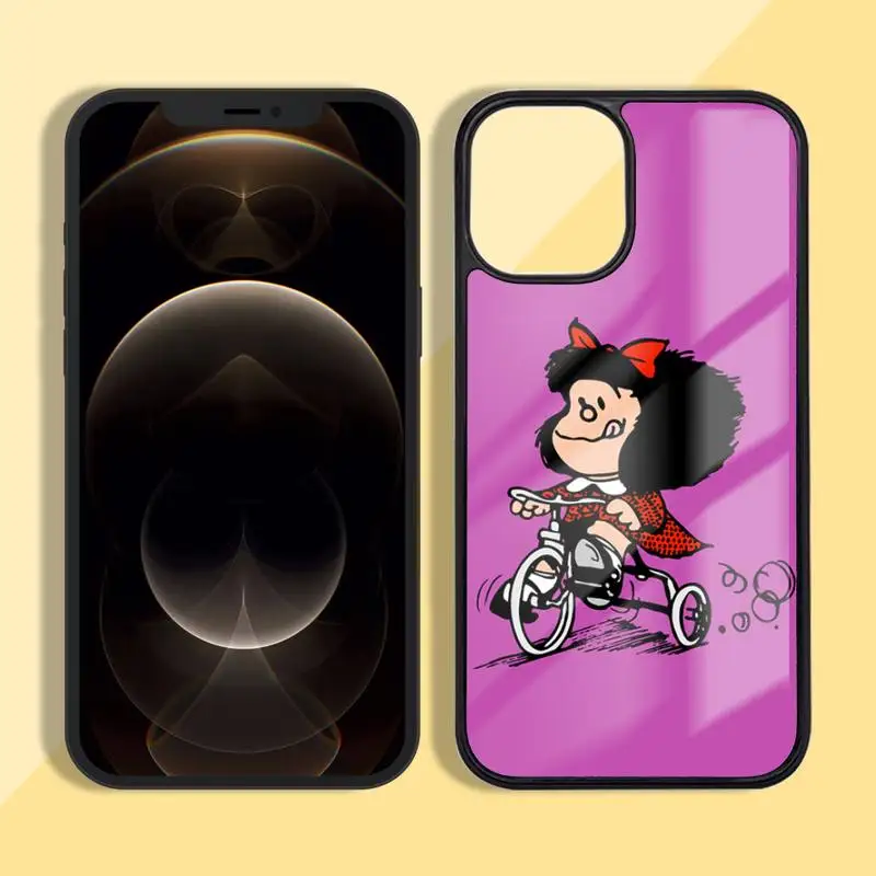 

Mafalda cartoon Phone Case Silicone TPU+PC For iPhone 11 12 mini Pro MAX 6 7 8 Plus X XR XS
