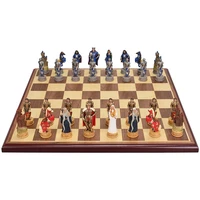 antique adult chess pieces game accessories board resin large medieval chess entertainment szachy family table games de50ql