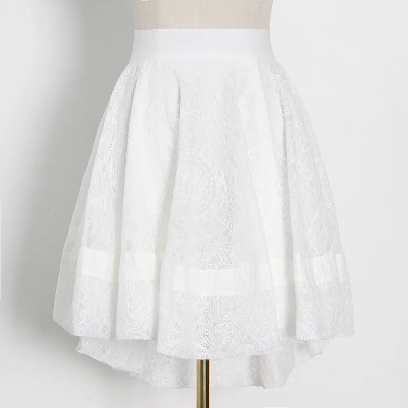 

Two Piece Set Women Lantern Sleeve Blouse+Sweet High Waist Skirt