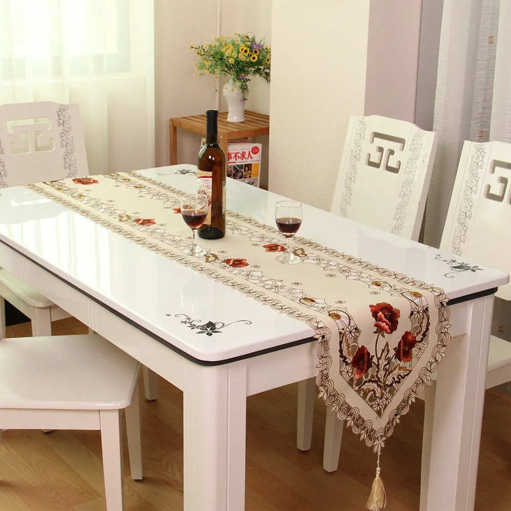 

Classic European Style Home Flannel Table Runner Fashion Contracted Tea Table Cover Modern Luxury Refrigerator Wardrobe Flag