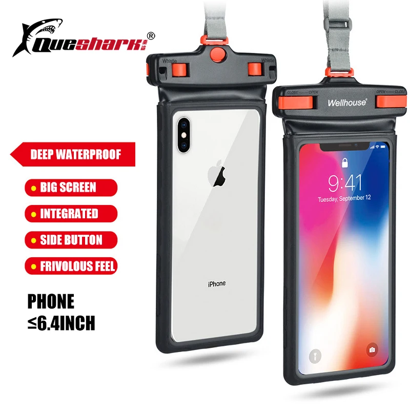 6 4 дюйма водонепроницаемый сенсорный экран чехол для телефона общий вид 3D