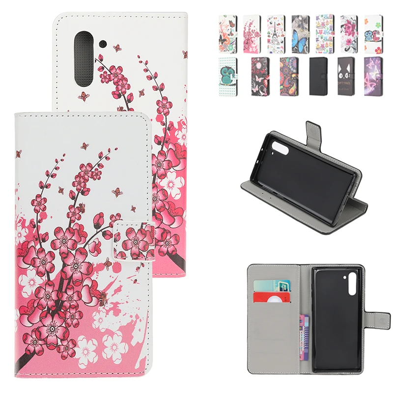 

Painted Cartoon Wallet Card Slot Case For Samsung Galaxy Note 20 10 9 8 Pro Lite M51 M40S M31 M30 M21 M20 M11 M10 Magnetic Cases