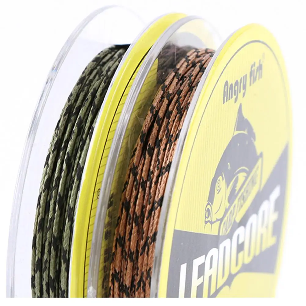 Angryfish Lead Core Carp Fishing Line 25Lbs 35Lbs 45Lbs 60Lbs 20m for Rig Making Sinking Braided | Спорт и развлечения