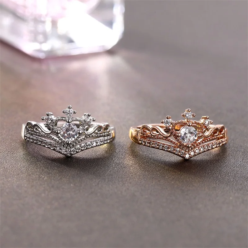 Кольцо с короной из циркония для вечеринки кольца ручной работы сплава оптовая