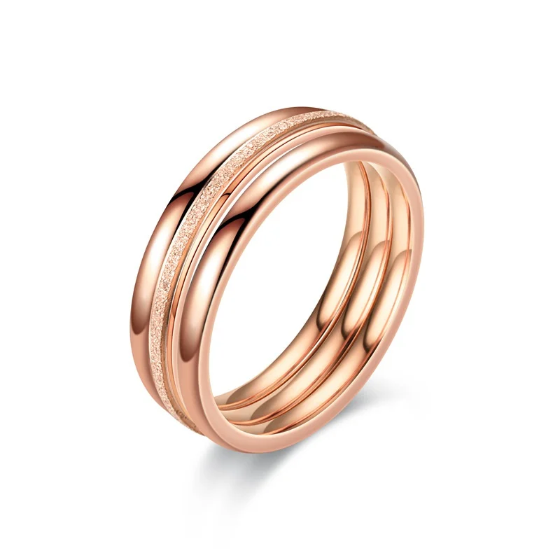 

3pcs/Set Couple Ring Titanium Steel Sansheng Sanshi Ring plain Ring sand Ring,Three Rings Frosted Three-Piece Set Jewelry