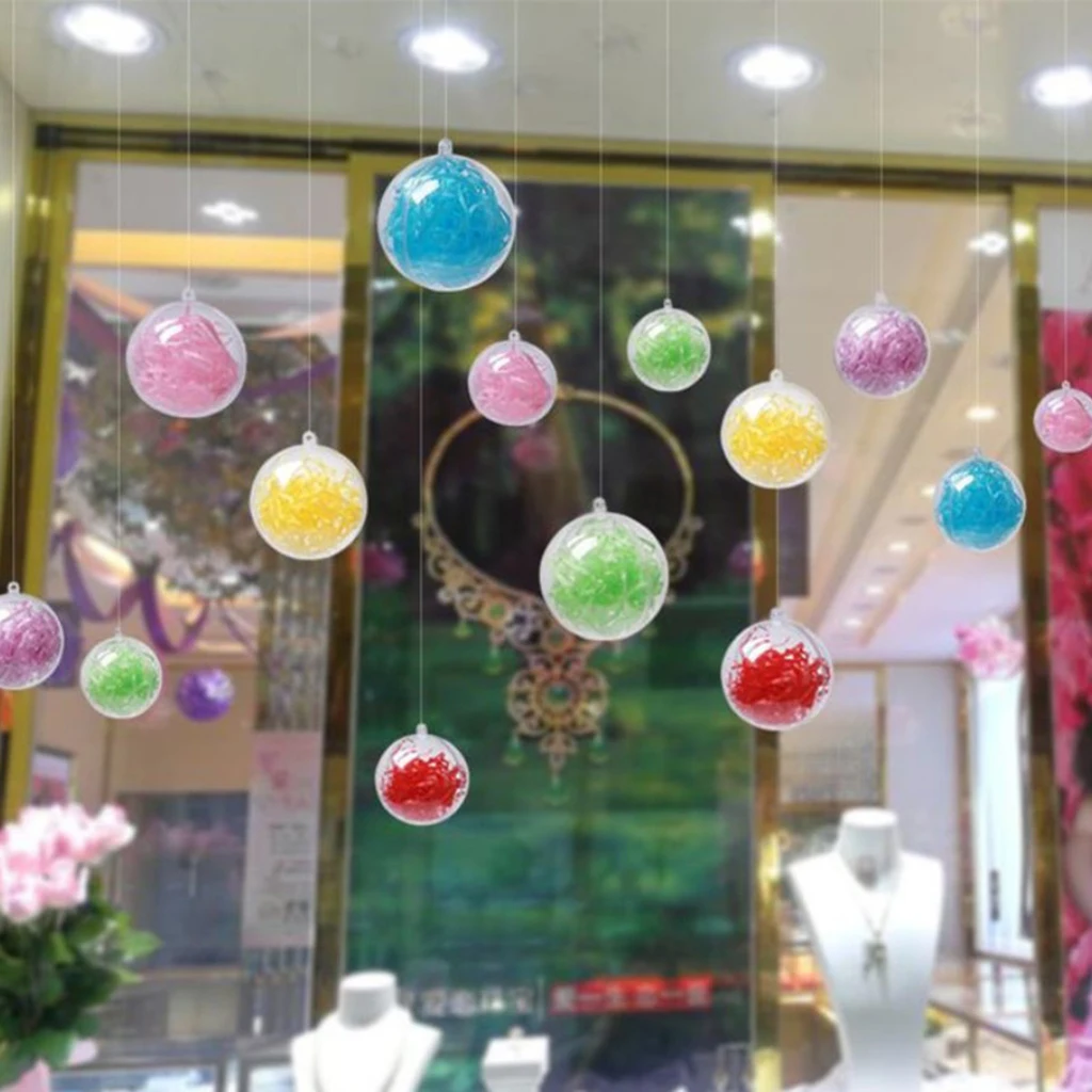 30 пакет прозрачная Пластик Заполняемые Рождественская елка украшения DIY для