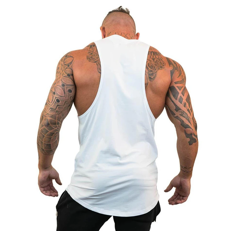 Mens Sports Gym Brand Workout Casual Tank Top Clothing Bodybuilding Fashion Vest Muscle Fitness Singlets Sleeveless Shirt images - 6