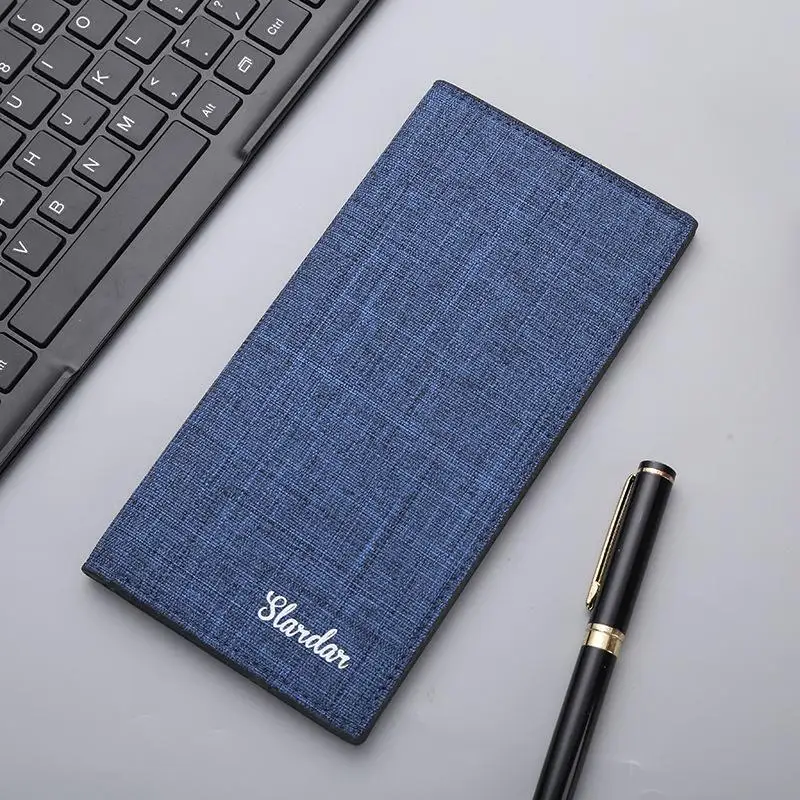 Blue long Walet, мужской тонкий кошелек forever young, Длинный кошелек для мужчин, billeteras para hombre, новинка, короткий карманный мини вертикальный кошелек для мужчин - Цвет: Blue long