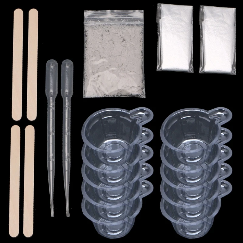 

DIY Epoxy Resin Divided Plastic Cups Wooden Stirring Sticks Dropper Resin Remover for Mixing Paint Epoxy Resin Tools Kit R9JE