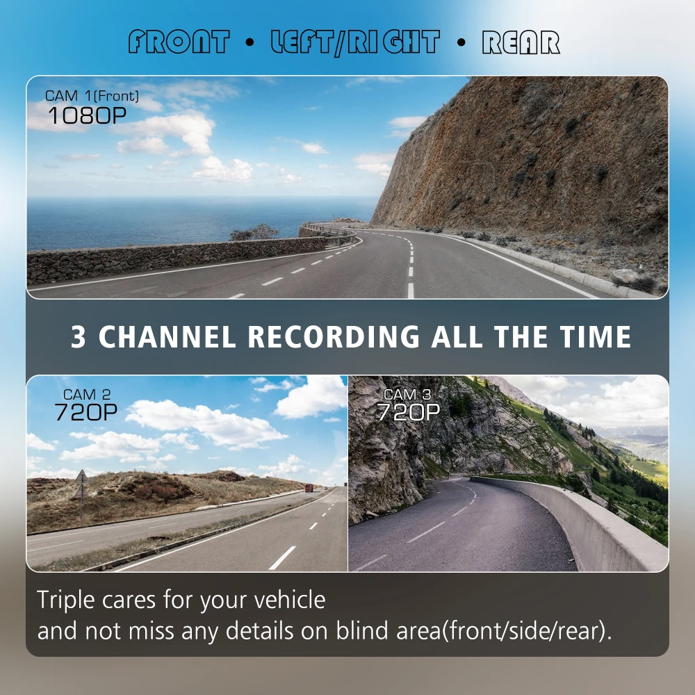 3-канальный видеорегистратор резервная камера система видеорегистратора 4 5