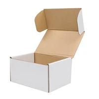 50 corrugated paper boxes gift box 6x4x3%ef%bc%8815 2107 6cm%ef%bc%89 white outside and yellow inside
