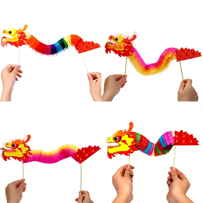 

4pcs 3D Chinese New Year Dragon Garland Hanging Decoration 54DF