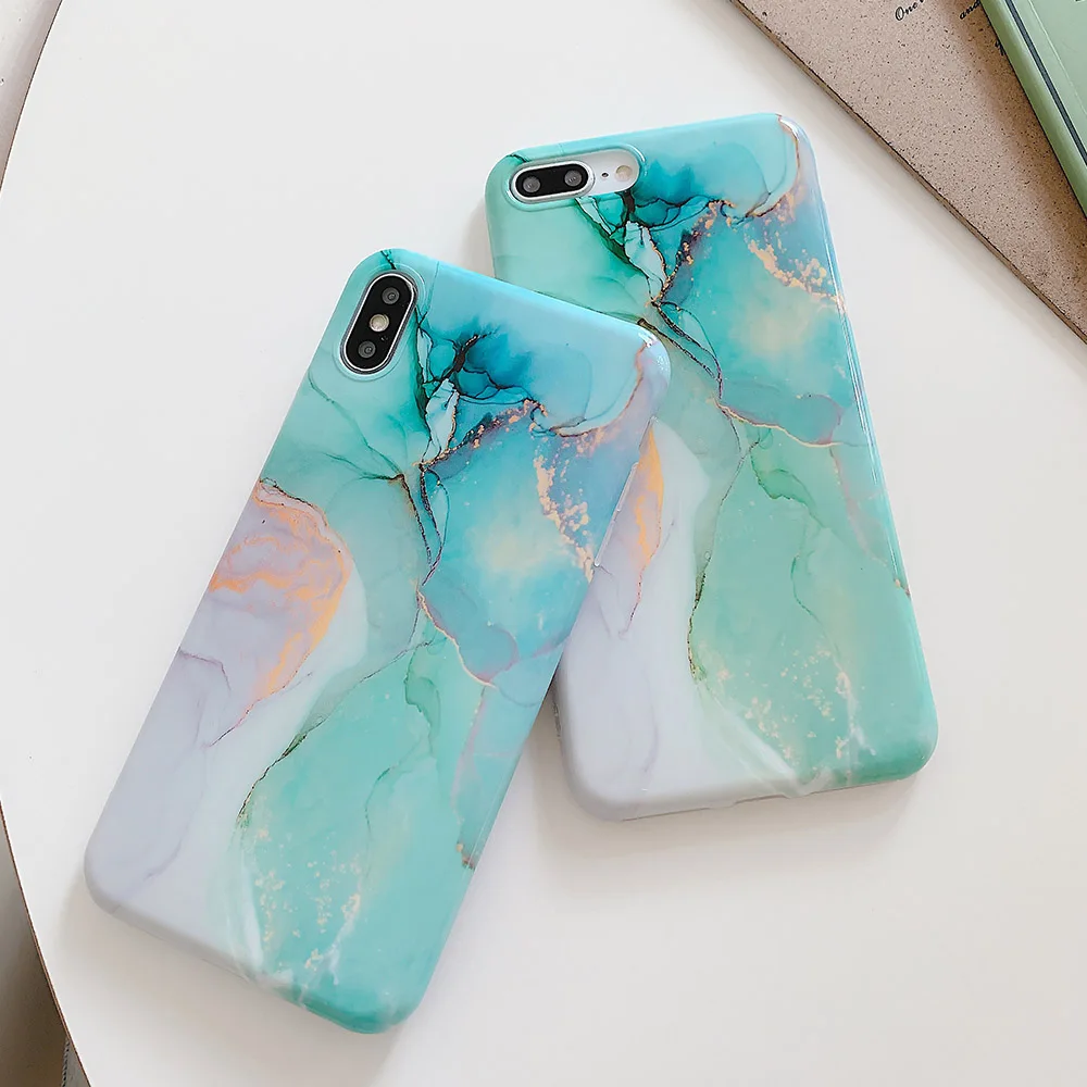 Мягкий силиконовый чехол для iPhone XR XS MAX 11 Pro Max мраморный 6 6S 7 8 Plus X красивый IMD