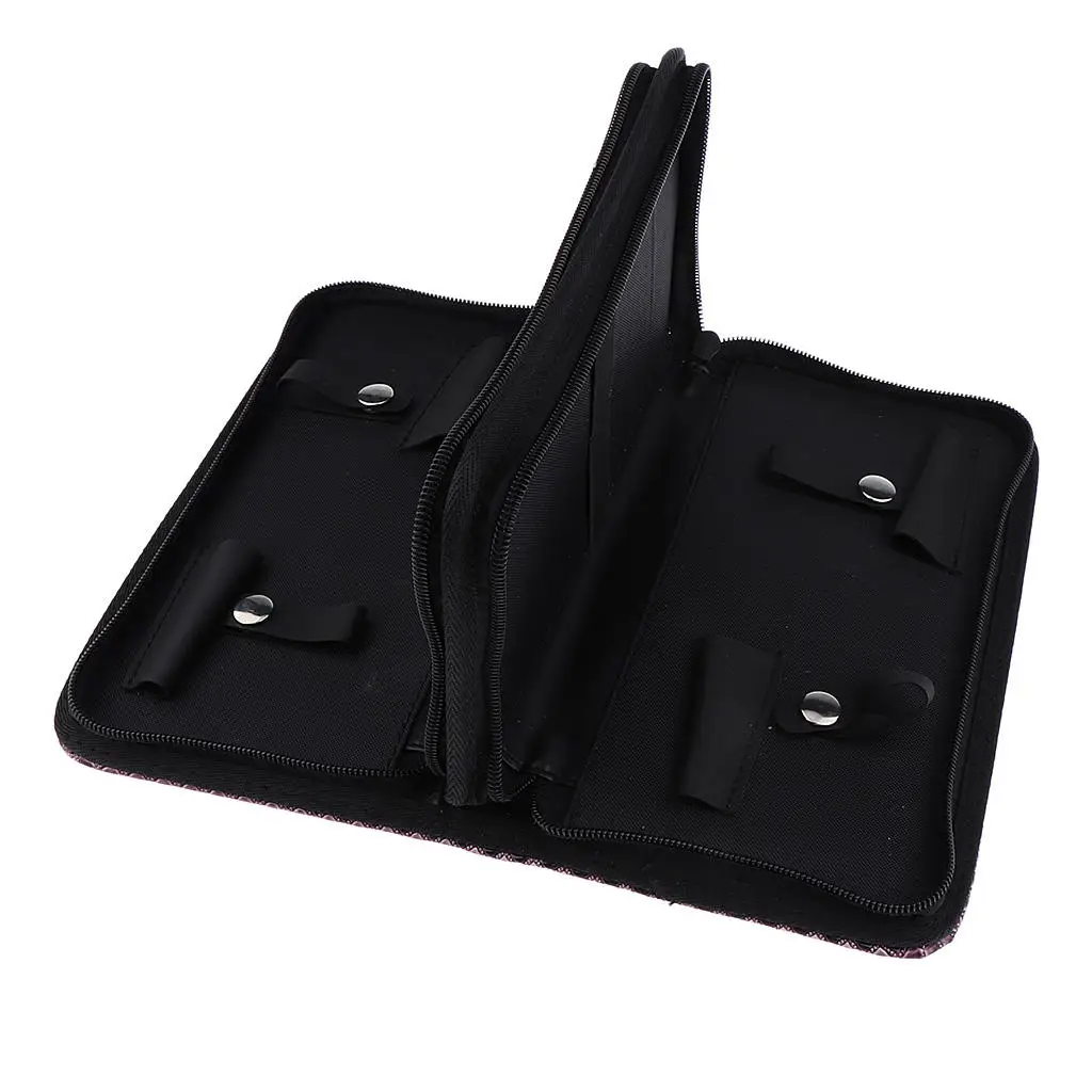 Мешочек для хранения ножниц парикмахерских двойной молнии квадратный чехол