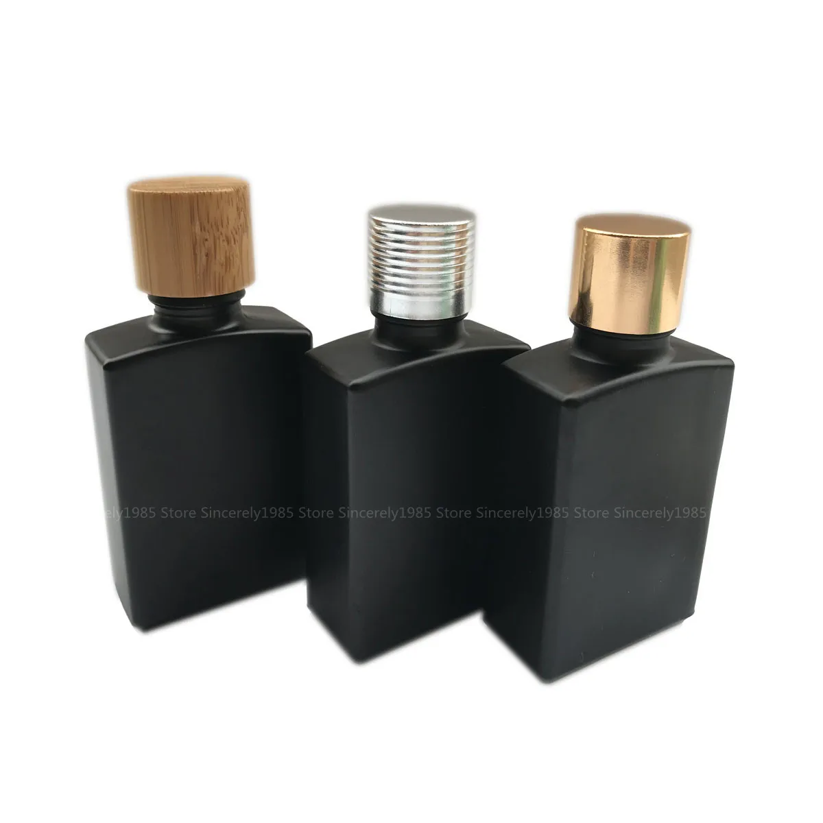 

5X 30ml Flat Black Glass Essential Oil Drop Bottle Aroma Diffuser For Massage Oil Pipette Bottle Refillable