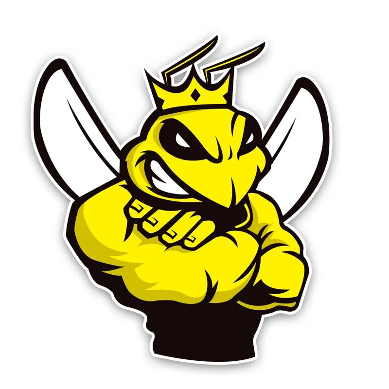 

New Reflective Car Stickers An Abominable Bee for Car Bumper Trunk Auto Motorcycle Uv Protection Car Decoration KK16*14cm
