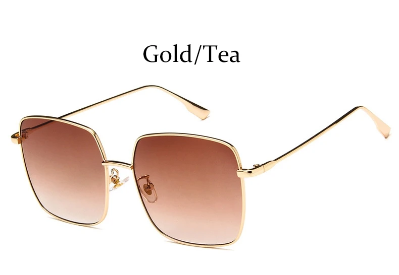 Gold Tea Новые очки Квадратные прозрачные очки Женские винтажные круглые компьютерные blueray очки Модные Ретро прозрачные женские очки - Цвет оправы: Gold Tea