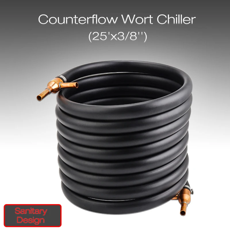 Сток 25. Штуцер для шланга чиллер. Counterflow. Wort Chiller как работает. Купить чиллер для охлаждения пивного сусла.