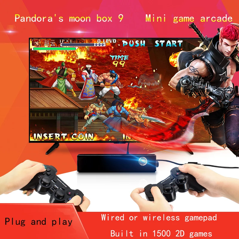 Pandora Box 9 1500 игра в одной встроенной аркадной/2D видео игры HD качество подключения PS3 tv и другой игровой консоли