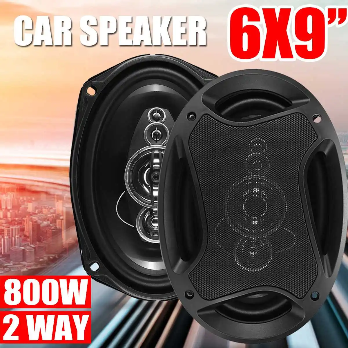 Автомобильная колонка 2 шт. 12 В 800 Вт 6 9 дюйма двухполосная Hi-Fi аудиосистема Музыка